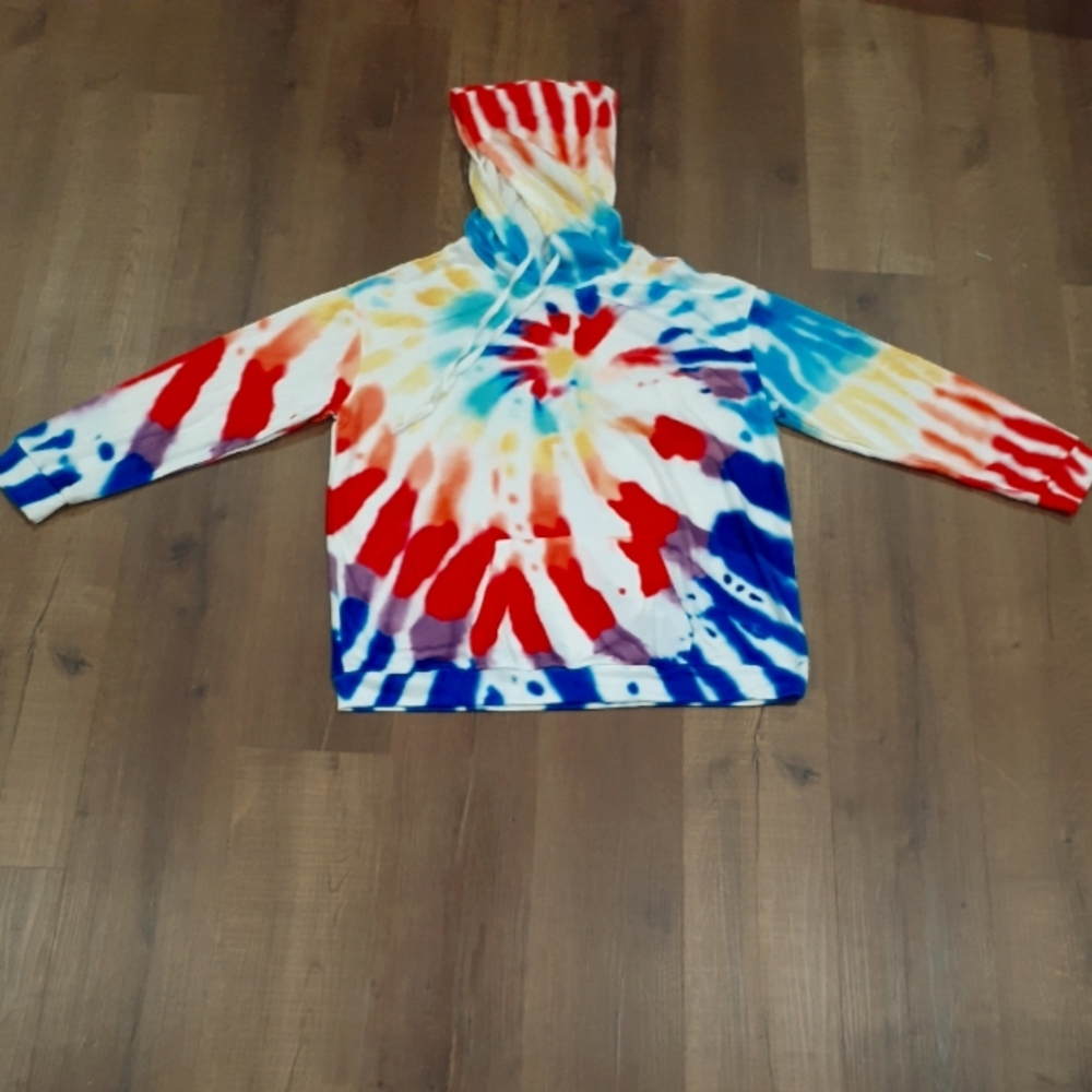 Vibrant Tie Dye Hoodie Sweatshirt New